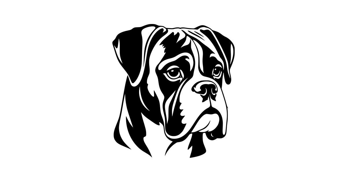 Boxer Dog Jowls Square SVG - Free Cut File & PNG Download | InfySVG