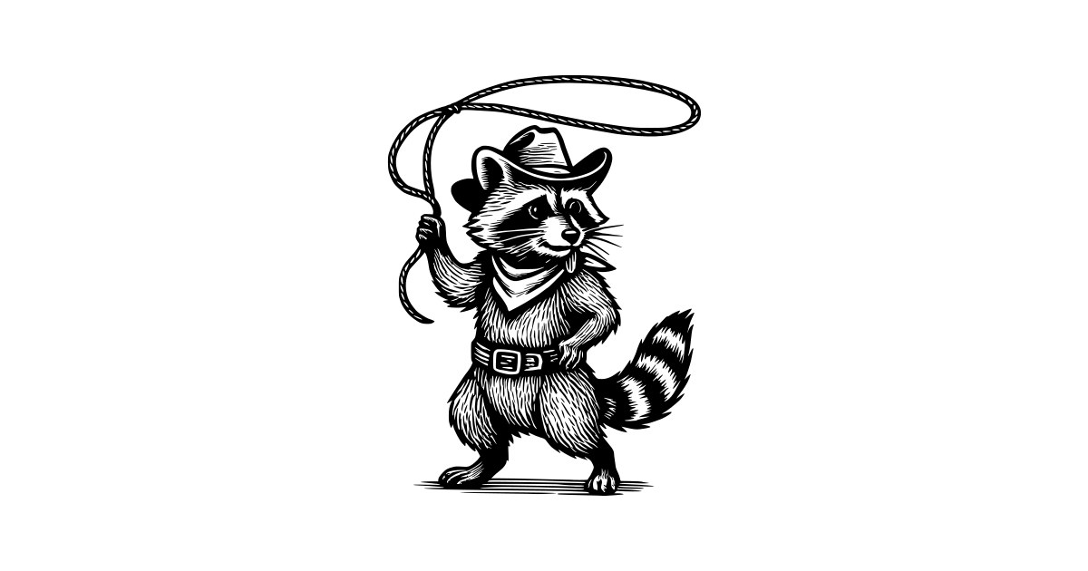 Cowboy Raccoon SVG - Free Cut File & PNG Download | InfySVG