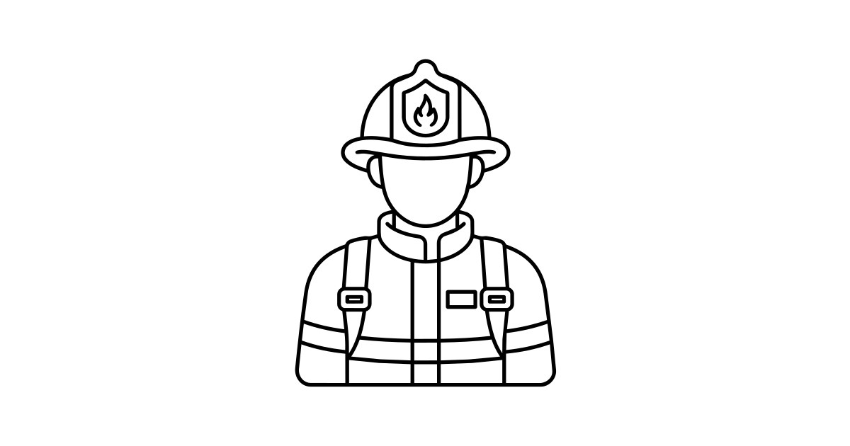 Firefighter Bust SVG - Free Cut File & PNG Download | InfySVG