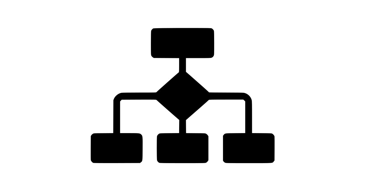 Simple Flowchart Diagram SVG - Free Cut File & PNG Download | InfySVG