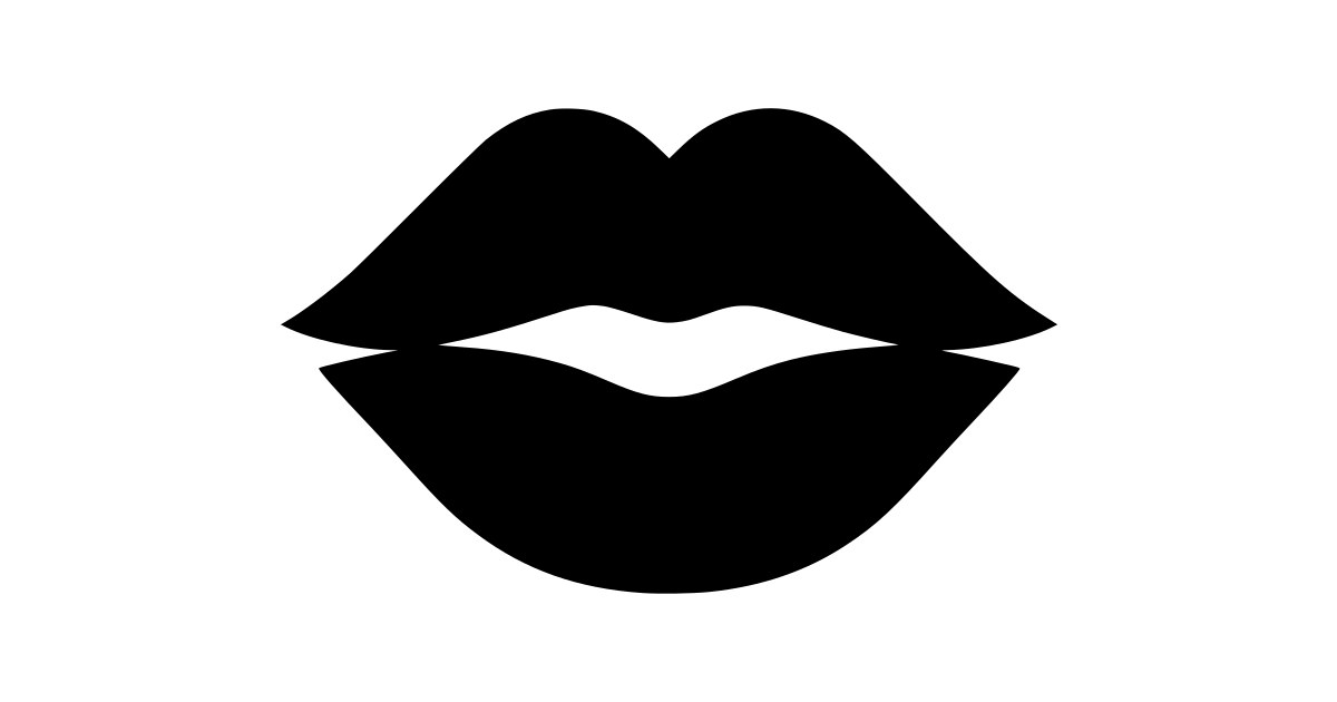 Lip Shape Sticker Kissing Lips SVG - Free Cut File & PNG Download | InfySVG