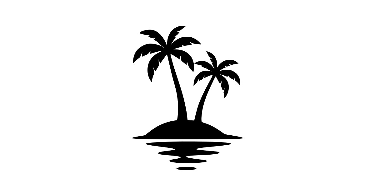 Palm Tree Island SVG - Free Cut File & PNG Download | InfySVG