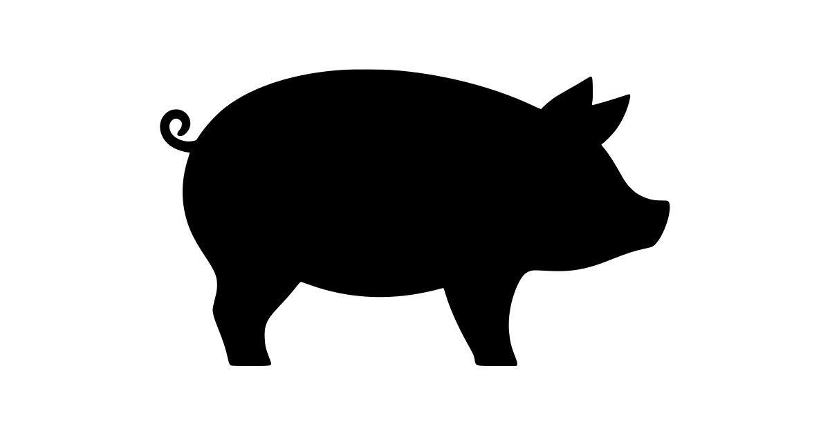 Standing Pig Silhouette SVG - Free Cut File & PNG Download | InfySVG