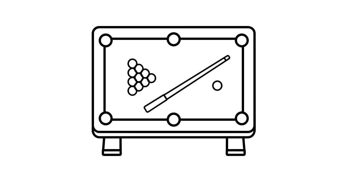 Pool Table SVG - Free Cut File & PNG Download | InfySVG
