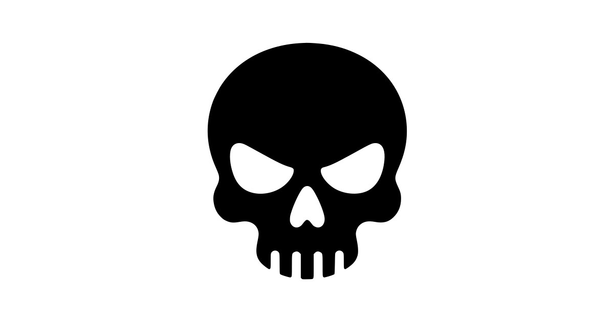 Skull with Menacing Eyes SVG - Free Cut File & PNG Download | InfySVG