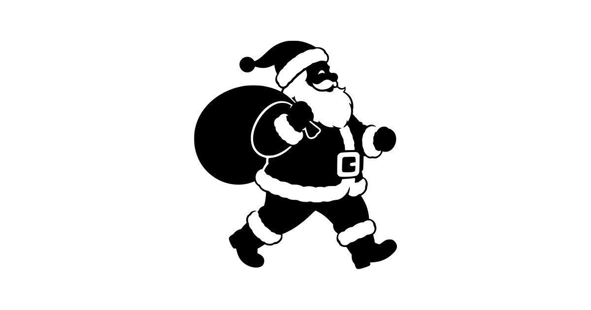 Santa with Sack SVG - Free Cut File & PNG Download | InfySVG