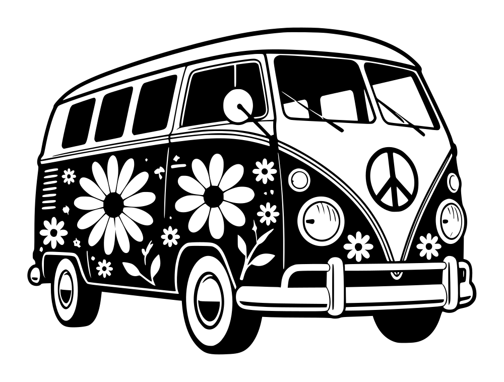 Free Hippie SVG Files for Cricut & Silhouette (10) | InfySVG