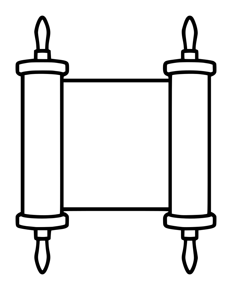 Torah Scroll Outline SVG - Free Cut File & PNG Download | InfySVG